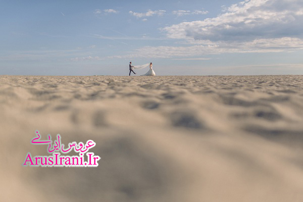 آتلیه عروس - عروس و داماد در صحرا