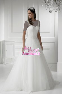 لباس عروس کلوش دنباله دار 2015