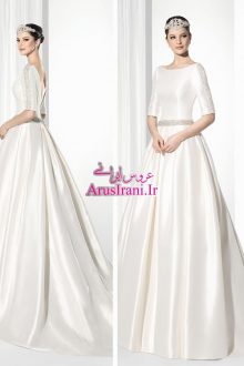 لباس عروس طرح A دنباله دار 2015