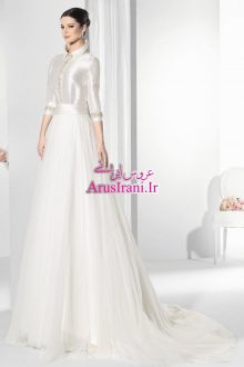 لباس عروس طرح A دنباله دار 2015