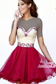 لباس مجلسی کلوش کوتاه 2015