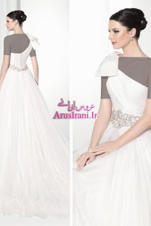 لباس عروس طرح A دنباله دار 2015