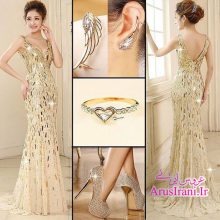 لباس مجلسی کلوش دنباله دار 2015