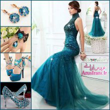 لباس مجلسی طرح A دنباله دار 2015