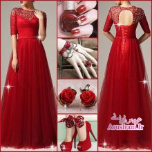 لباس مجلسی طرح A بلند 2015