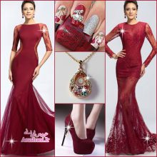 لباس مجلسی کلوش دنباله دار 2015