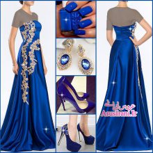 لباس مجلسی طرح A دنباله دار 2015