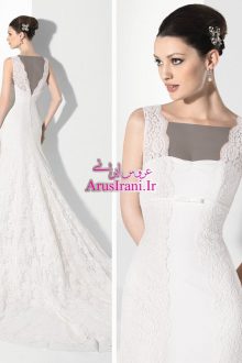 لباس عروس کلوش دنباله دار 2015