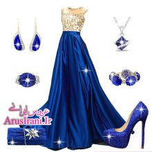 لباس مجلسی طرح A بلند 2015