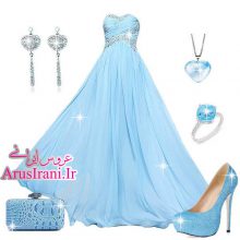لباس مجلسی طرح A بلند 2015