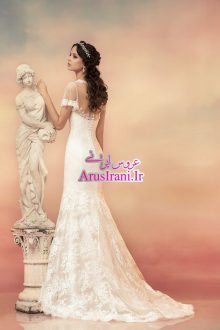 لباس عروس کلوش دنباله دار 2015