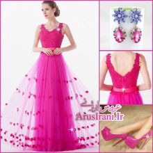 لباس مجلسی طرح A بلند 2015