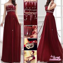 لباس مجلسی طرح A بلند 2015