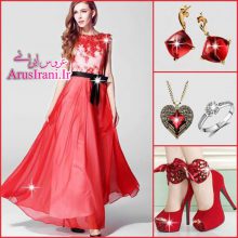 لباس مجلسی طرح A بلند 2015