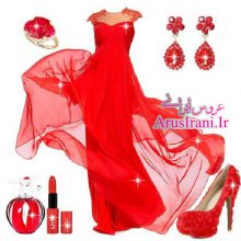 لباس مجلسی طرح A بلند 2015