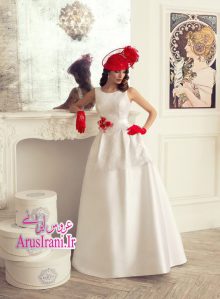 لباس عروس پرنسس دنباله دار 2015