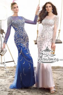 لباس مجلسی کلوش دنباله دار 2015