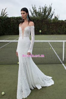 لباس عروس کلوش دنباله دار 2015