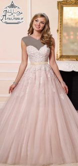 لباس عروس طرح A بلند 2016