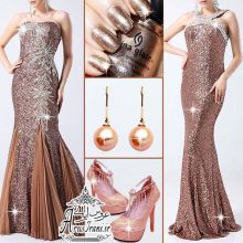 لباس مجلسی کلوش دنباله دار 2015