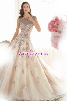 لباس عروس طرح A بلند 2015