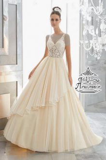 لباس عروس طرح A دنباله دار 2017