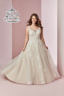 لباس عروس طرح A دنباله دار 2019