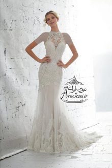 لباس عروس کلوش دنباله دار 2019