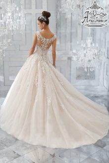 لباس عروس پرنسس دنباله دار 2017