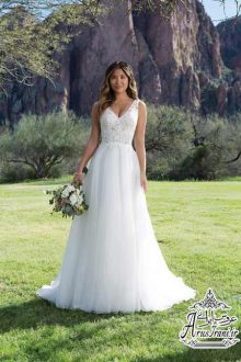 لباس عروس پرنسس دنباله دار 2018