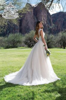 لباس عروس پرنسس دنباله دار 2018