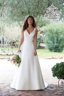 لباس عروس طرح A دنباله دار 2018