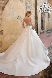 لباس عروس پرنسس دنباله دار 2019