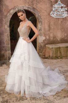 لباس عروس طرح A دنباله دار 2019