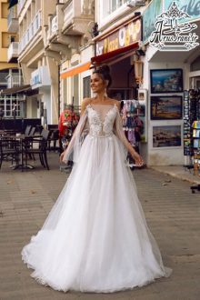 لباس عروس طرح A دنباله دار 2019