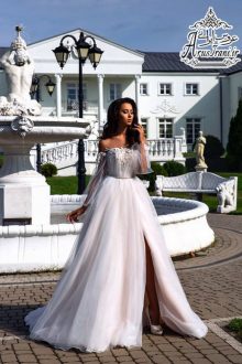 لباس عروس طرح A دنباله دار 2019