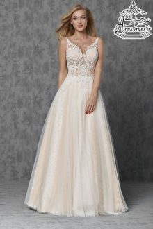 لباس عروس طرح A بلند 2019