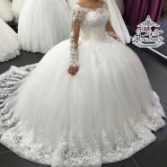 لباس عروس پرنسسی مزون بنفشه