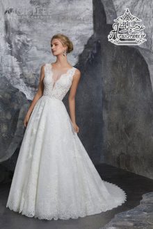 لباس عروس طرح A دنباله دار 2019