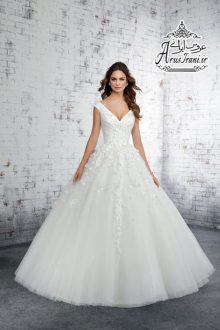 لباس عروس طرح A دنباله دار 2019