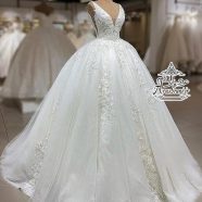 لباس پرنسسی مزون عروس ماه عسل
