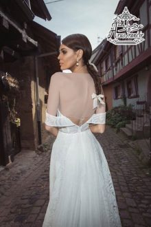 لباس عروس طرح A دنباله دار 2019