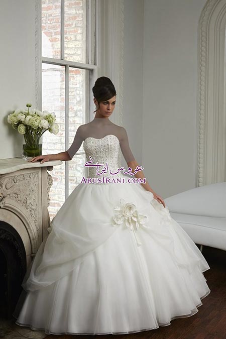 مدل لباس عروس اسکارلت دکلته خوشگل