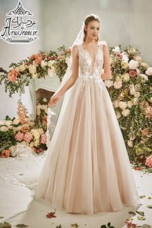 لباس عروس طرح A دنباله دار 2020